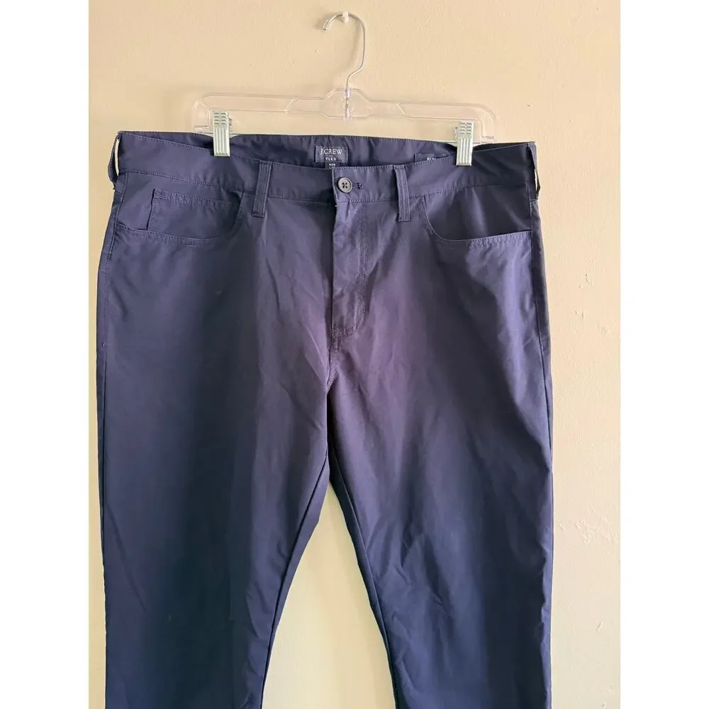 J. Crew | Navy Slim Straight Fit 5-Pocket Tech Pants Business Casual Sz 36x30